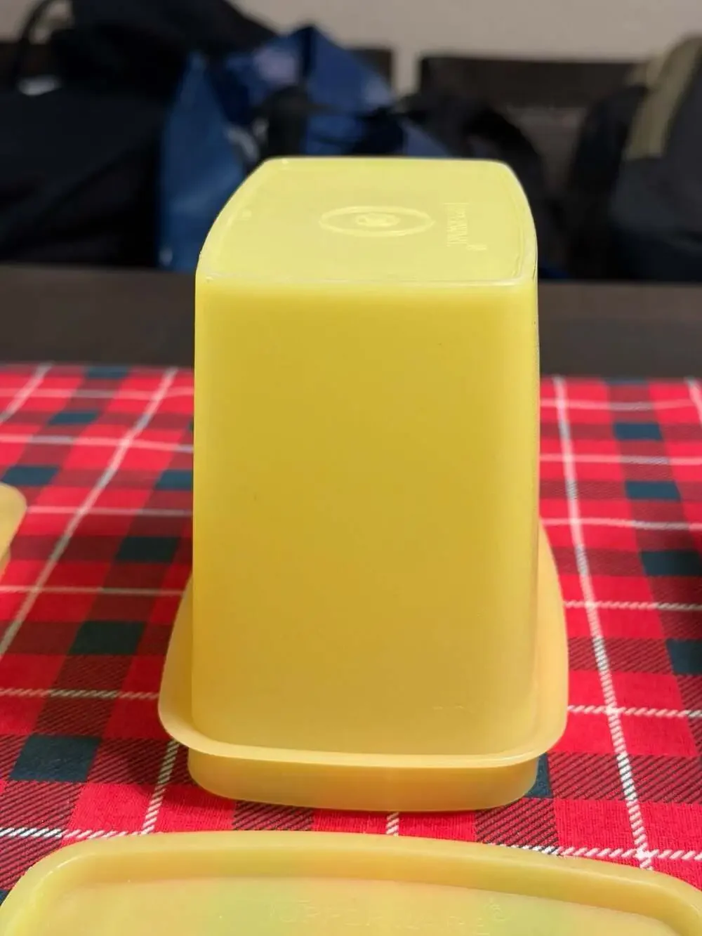 Vintage Tupperware Yellow Rectangular Storage Containers Set of 3
